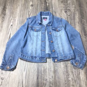 The Childrens Place Girls Premium Jean Jacket 10/12 Comfort Fit